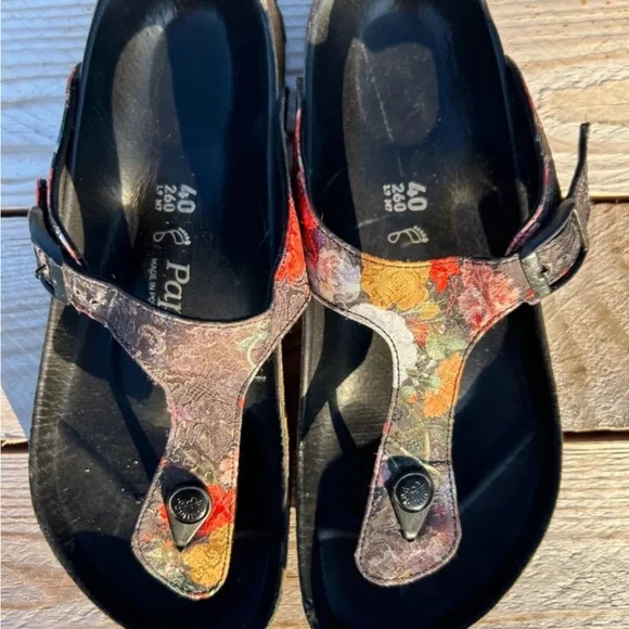 Birkenstock Women's Papillio Gizeh Lux Textile Floral Shoes Sandals EU 4… - Picture 2 of 7